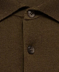 Mango Men's Wool Knitted Polo Sweater
