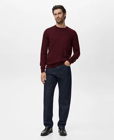 Mango Men's Wool Round-Neck Sweater