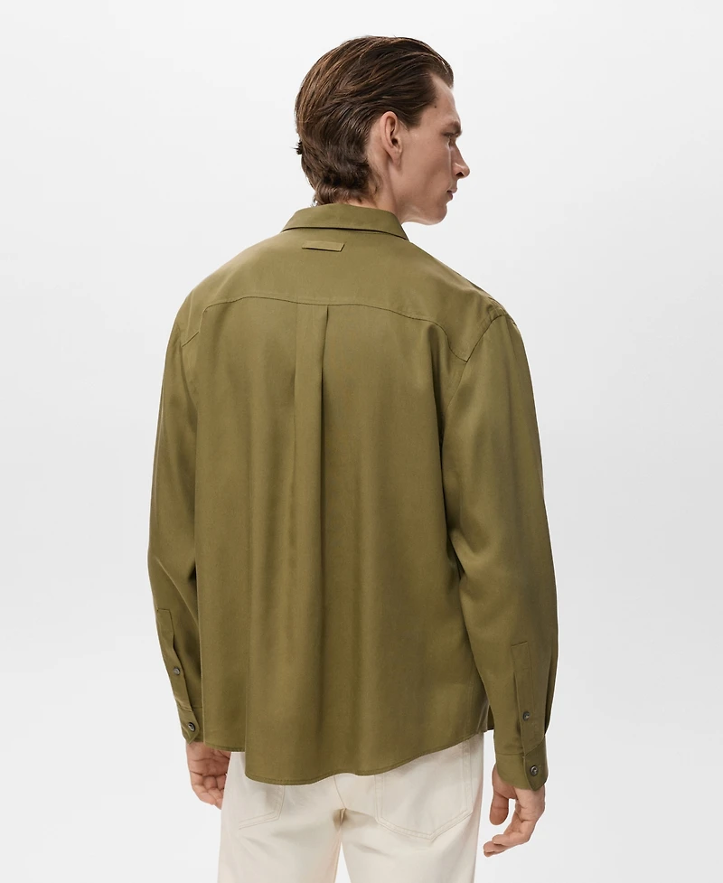 Mango Men's Lyocell Pocket Shirt