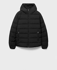 Mango Men's Feather Filling Quilted Jacket