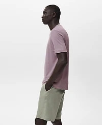 Mango Men's Linen Slim-Fit T-Shirt