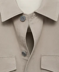 Mango Men's Pockets Lyocell Cotton Jacket