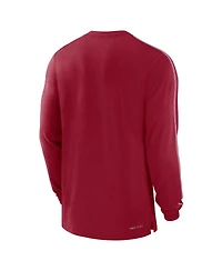 Jordan Men's Crimson Oklahoma Sooners 2024 Sideline Player Tri-Blend Performance Long Sleeve T-Shirt