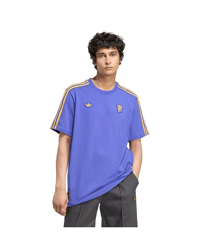 Adidas Men's Purple Manchester United Terrace Icons T-Shirt