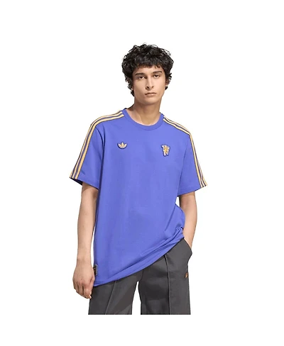 Adidas Men's Purple Manchester United Terrace Icons T-Shirt