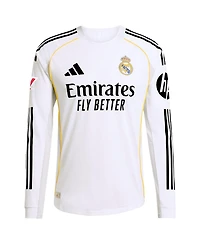 Adidas Men's White Real Madrid 2025/26 Home Authentic Long Sleeve Jersey