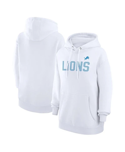 G-iii 4Her by Carl Banks Women's White Detroit Lions Dot Print Pullover Hoodie