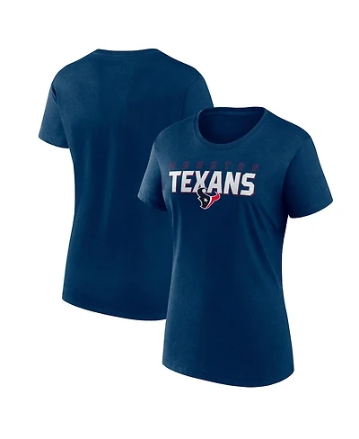 Logo Athletic Women's Navy Houston Texans Lean T-Shirt