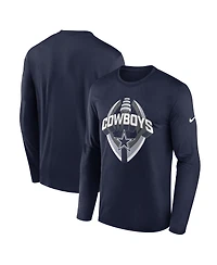 Nike Men's Navy Dallas Cowboys Primetime Legend Icon Performance Long Sleeve T-Shirt