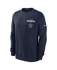 Nike Men's Navy Dallas Cowboys Primetime Club Fleece Pullover Sweatshirt