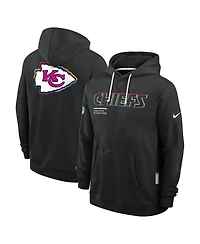 Nike Men's Black Kansas City Chiefs 2025 Nfl Crucial Catch Sideline Standard Issue Dri-fit Hoodie