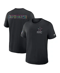Nike Men's Black Dallas Cowboys 2025 Nfl Crucial Catch Tri-Blend Dri-fit T-Shirt