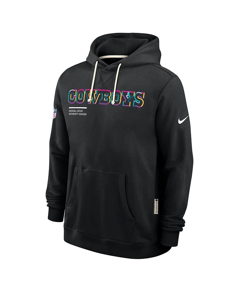 Nike Men's Black Dallas Cowboys Tall 2025 Nfl Crucial Catch Sideline Standard Issue Dri-fit Hoodie