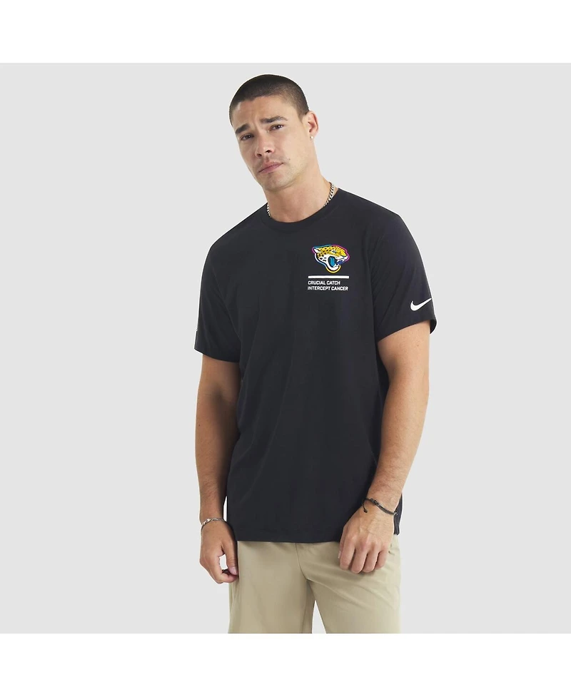 Nike Men's Black Jacksonville Jaguars 2025 Nfl Crucial Catch Tri-Blend Dri-fit T-Shirt