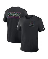 Nike Men's Black New York Giants 2025 Nfl Crucial Catch Tri-Blend Dri-fit T-Shirt