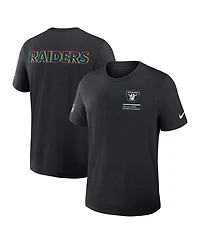 Nike Men's Black Las Vegas Raiders 2025 Nfl Crucial Catch Tri-Blend Dri-fit T-Shirt