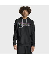 Nike Men's Black Minnesota Vikings 2025 Nfl Crucial Catch Sideline Standard Issue Dri-fit Hoodie
