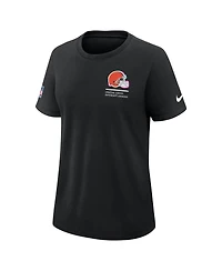 Nike Women's Black Cleveland Browns 2025 Nfl Crucial Catch Tri-Blend Dri-fit T-Shirt