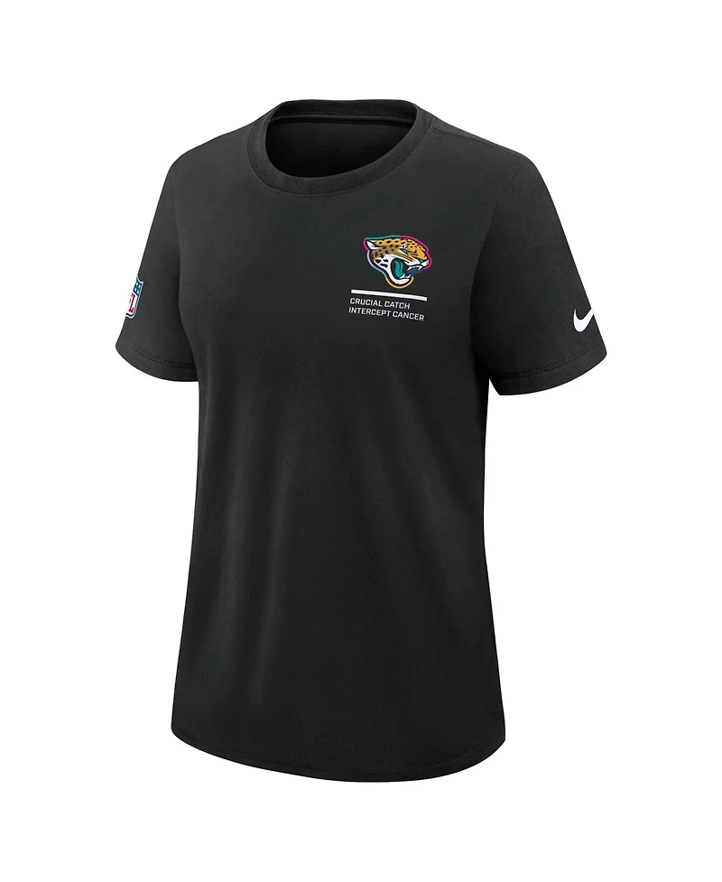 Nike Women's Black Jacksonville Jaguars 2025 Nfl Crucial Catch Tri-Blend Dri-fit T-Shirt
