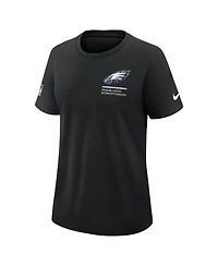 Nike Women's Black Philadelphia Eagles 2025 Nfl Crucial Catch Tri-Blend Dri-fit T-Shirt