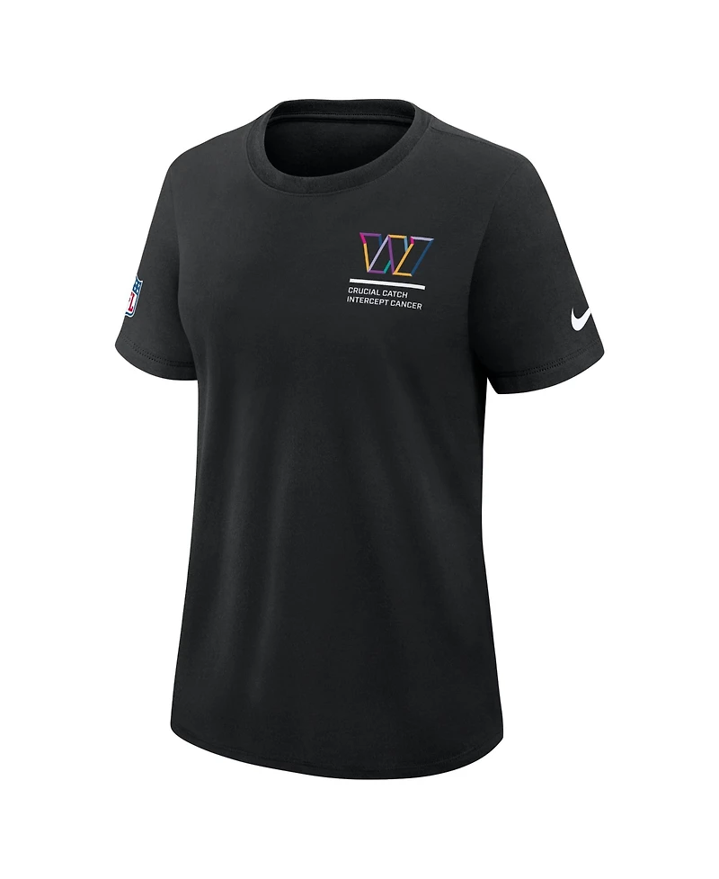 Nike Women's Black Washington Commanders 2025 Nfl Crucial Catch Tri-Blend Dri-fit T-Shirt