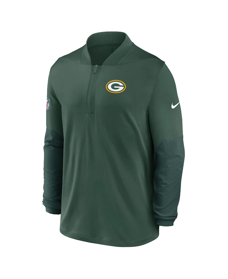 Nike Men's Green Bay Packers Sideline Dri-fit Half-Zip Pullover Sweatshirt