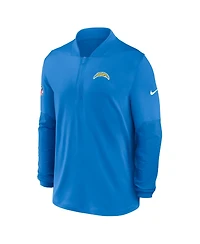Nike Men's Powder Blue Los Angeles Chargers Sideline Dri-fit Half-Zip Pullover Sweatshirt