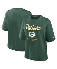Nike Women's Green Bay Packers Essential Script Relaxed Boxy T-Shirt