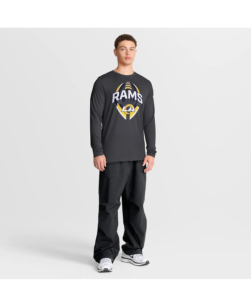 Nike Men's Anthracite Los Angeles Rams Primetime Legend Icon Performance Long Sleeve T-Shirt