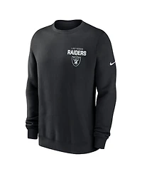 Nike Men's Black Las Vegas Raiders Primetime Club Fleece Pullover Sweatshirt