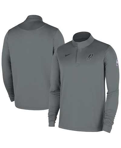 Nike Men's Silver San Antonio Spurs 2025/26 Authentic Coaches Quarter-Zip Dri-Fit Hoodie