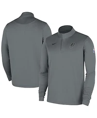 Nike Men's Silver San Antonio Spurs 2025/26 Authentic Coaches Quarter-Zip Dri-Fit Hoodie
