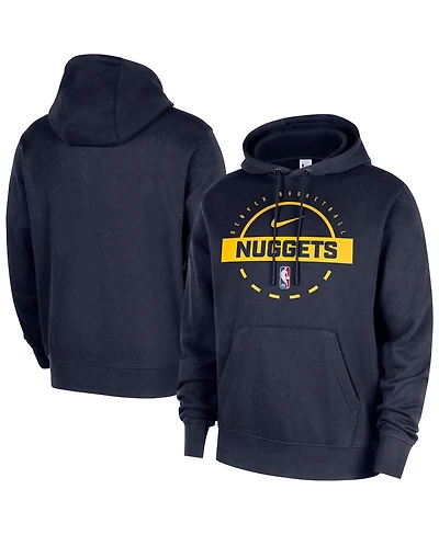 Nike Men's Navy Denver Nuggets 2025/26 Authentic Practice Club Pullover Hoodie