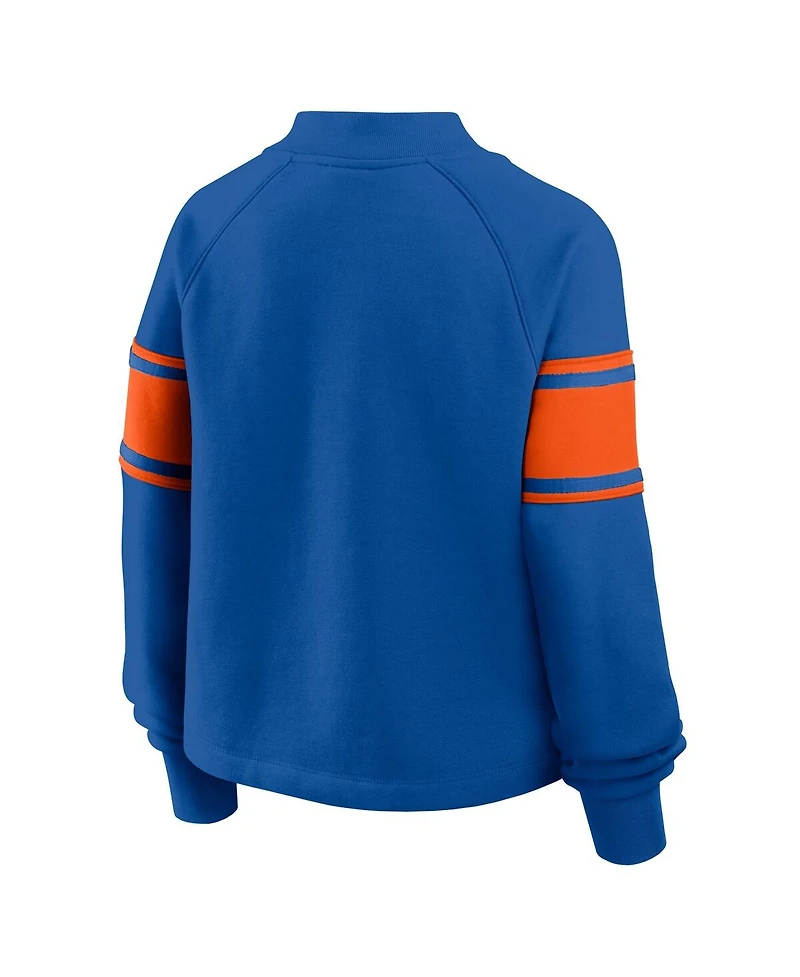 Fanatics Women's Royal Florida Gators Oversized Hometown Premium Punt Coverage Raglan Pullover Sweatshirt