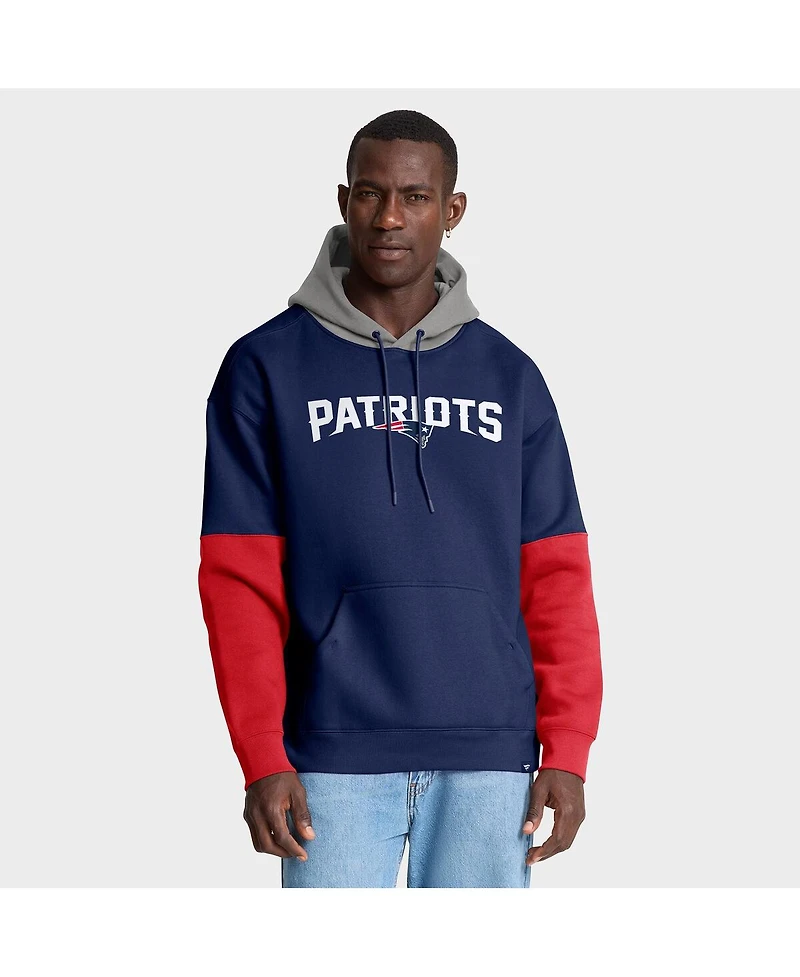 Fanatics Men's Navy New England Patriots Helmet Pullover Hoodie