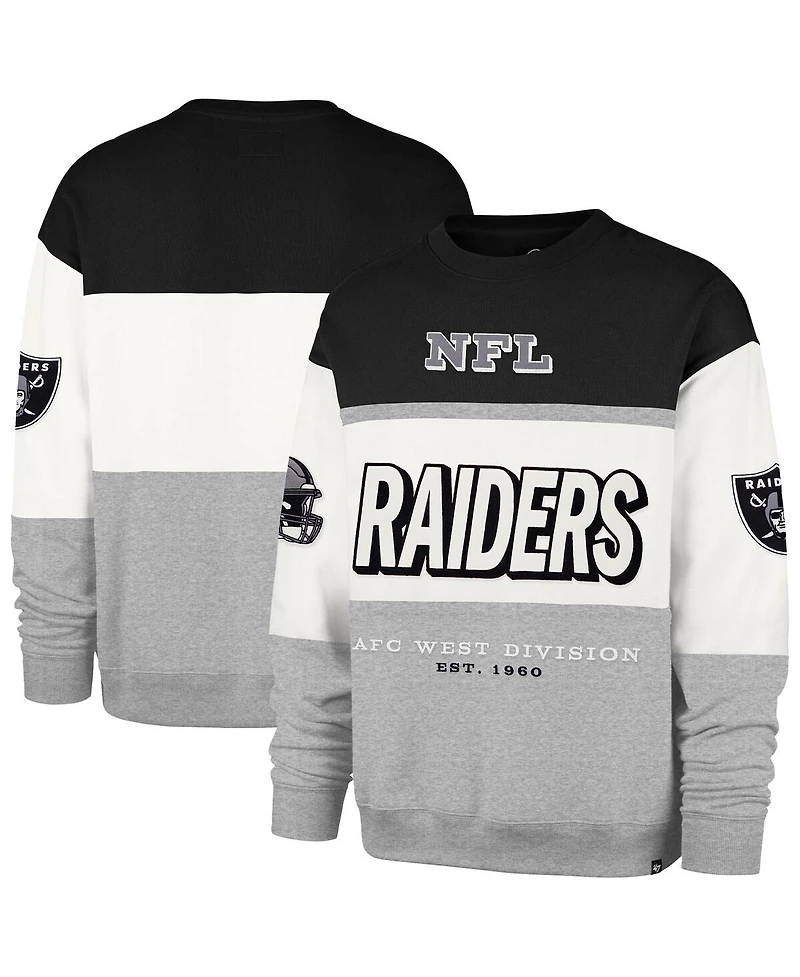 '47 Brand Men's Black/Gray Las Vegas Raiders Breeze Maximalist Sweatshirt