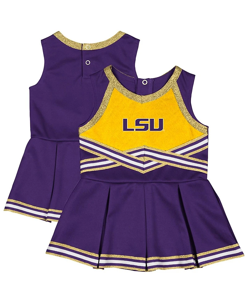 Colosseum Girls Baby Boys and Purple Lsu Tigers Lollipop Park Cheer Dress
