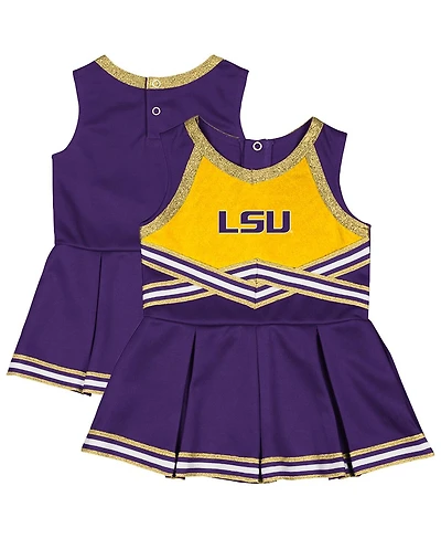 Colosseum Girls Baby Boys and Purple Lsu Tigers Lollipop Park Cheer Dress