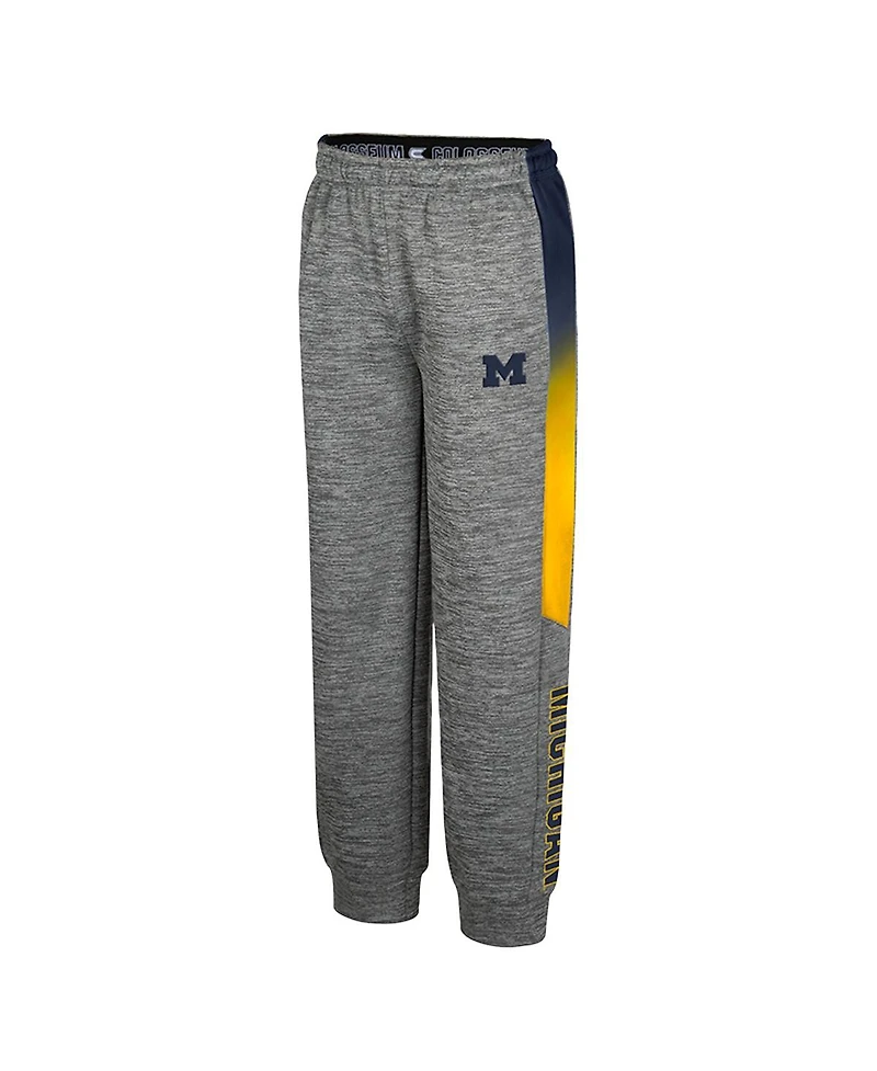 Colosseum Big Boys and Girls Gray Michigan Wolverines The Gang Pants