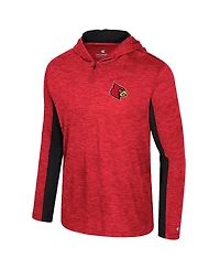 Colosseum Men's Red Louisville Cardinals Always Sunny Quarter-Zip Hoodie