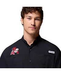 Columbia Men's Black Arkansas Razorbacks Tamiami Omni-Shade Button-Down Shirt