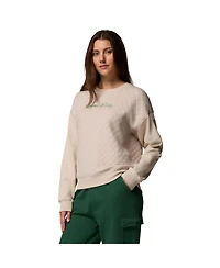 Columbia Women's Beige Oregon Ducks Collegiate Hart Mountain Quilted Sweatshirt