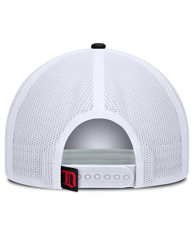 Fanatics Men's Black/White Detroit Red Wings Heritage Dutch A-Frame Trucker Adjustable Hat
