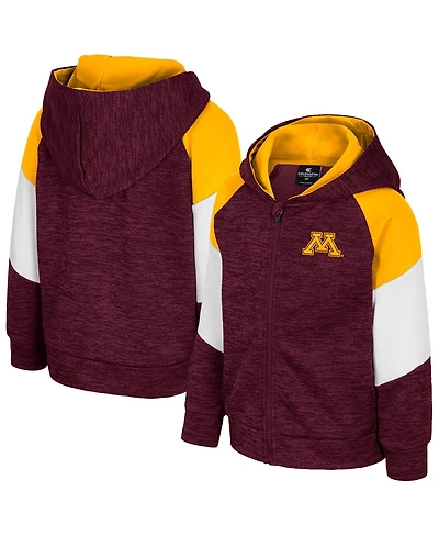 Colosseum Toddler Maroon Minnesota Golden Gophers Spirit Hollow Full-Zip Hoodie