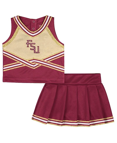 Colosseum Girls Toddler 2-Piece Garnet Florida State Seminoles Lollipop Park Cheer Set