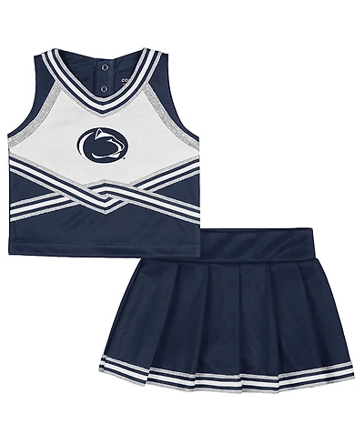 Colosseum Girls Toddler 2-Piece Navy Penn State Nittany Lions Lollipop Park Cheer Set