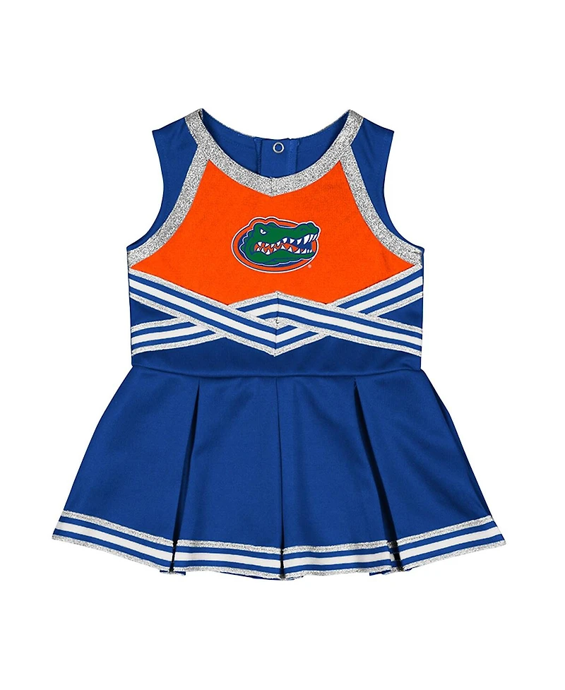 Colosseum Girls Baby Boys and Royal Florida Gators Lollipop Park Cheer Dress