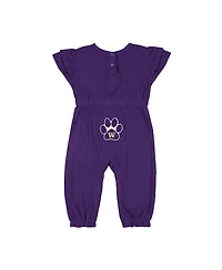 Colosseum Baby Boys and Girls Purple Washington Huskies Beautopia Waffle Knit Romper