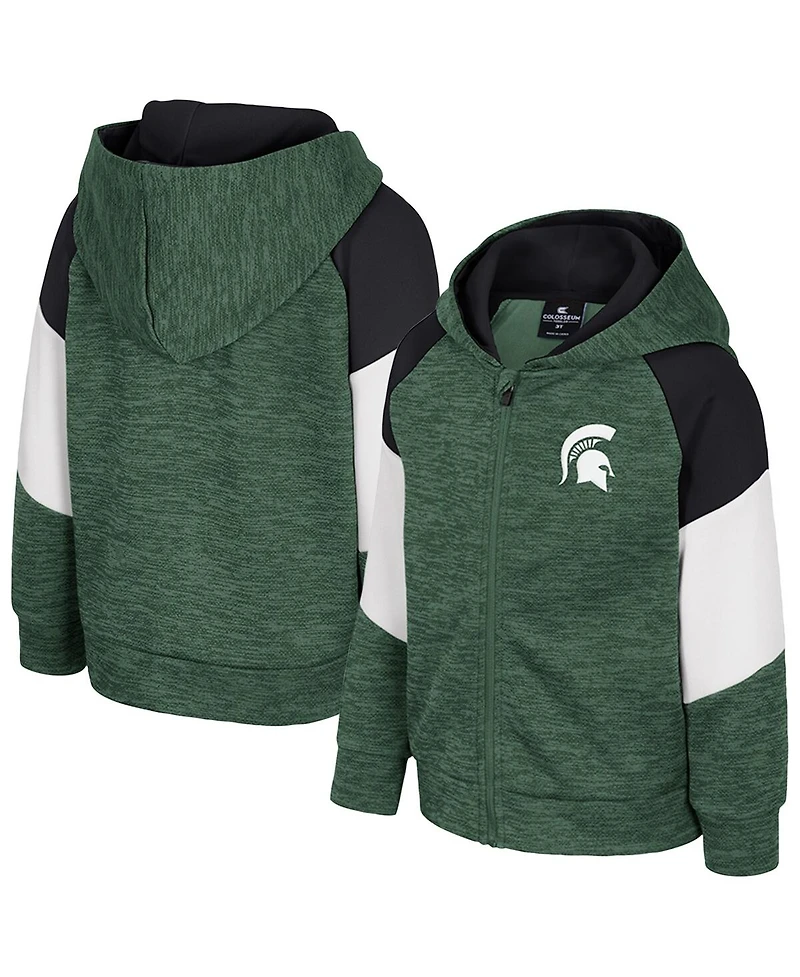 Colosseum Toddler Green Michigan State Spartans Spirit Hollow Full-Zip Hoodie