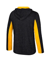 Colosseum Men's Black Wyoming Cowboys Always Sunny Quarter-Zip Hoodie